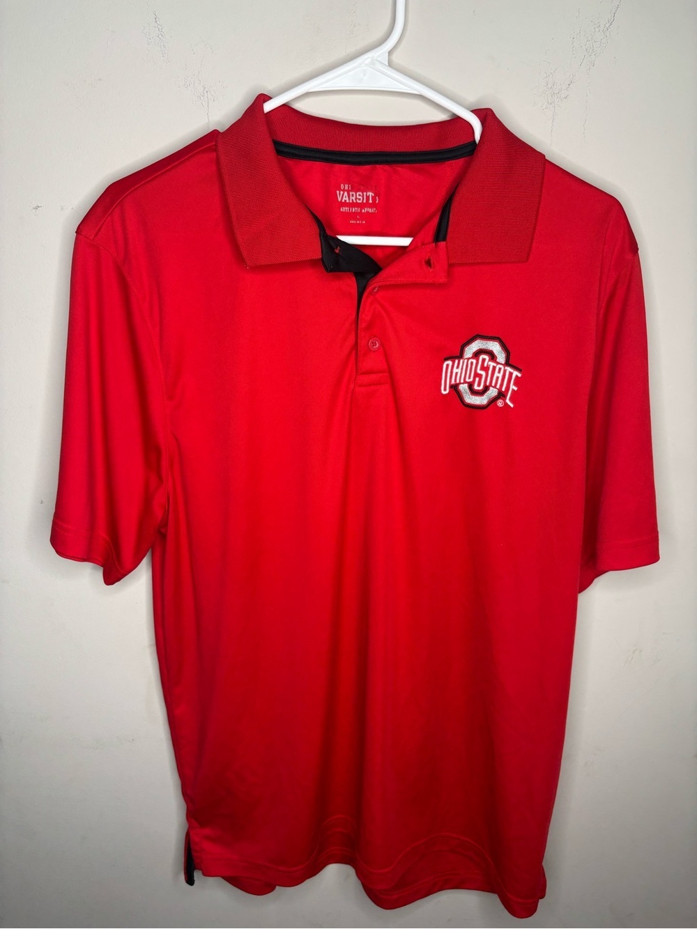 Varsity Red Ohio State Logo Performance Polo Size Large